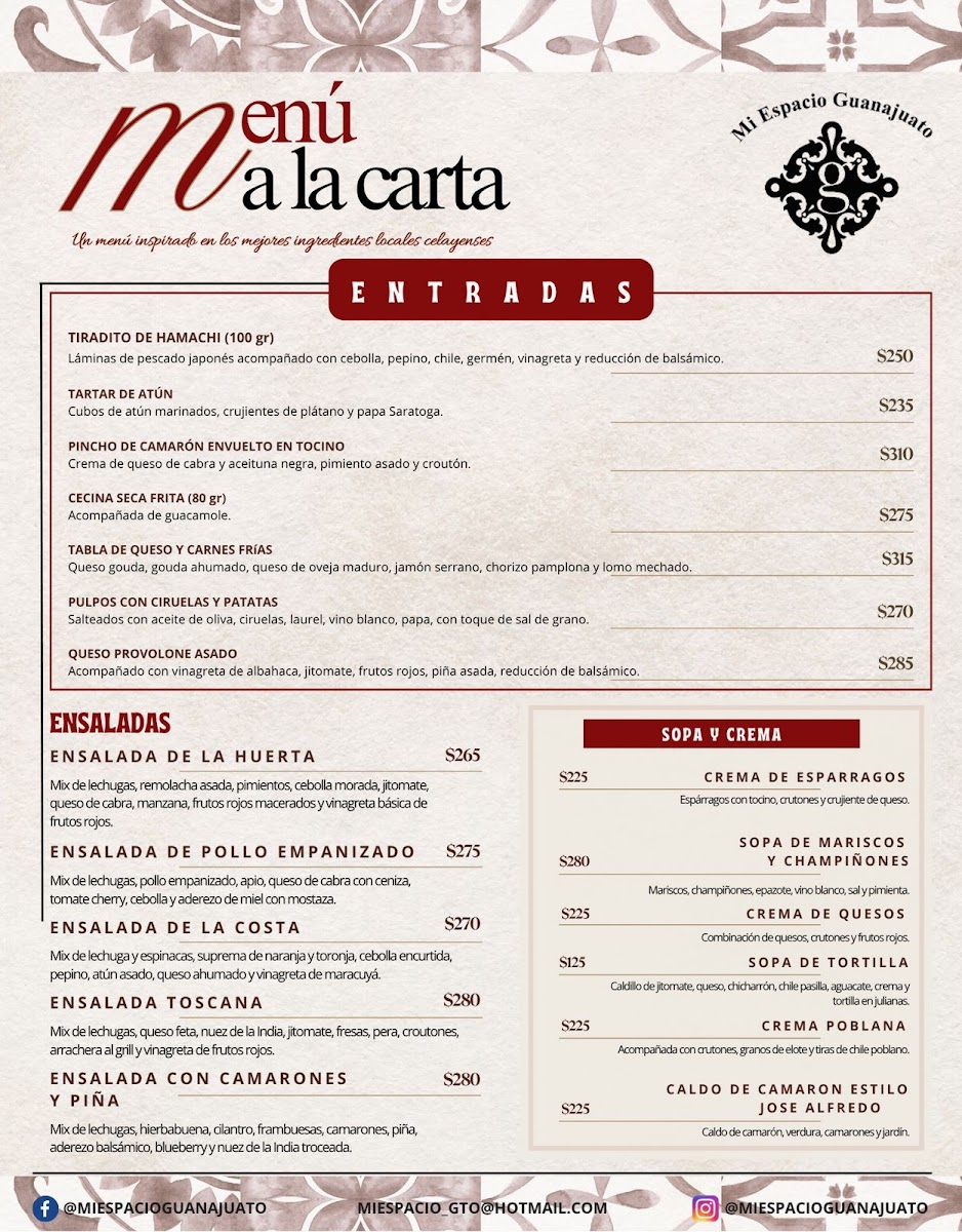 Mi Espacio Guanajuato Menu - Image 2