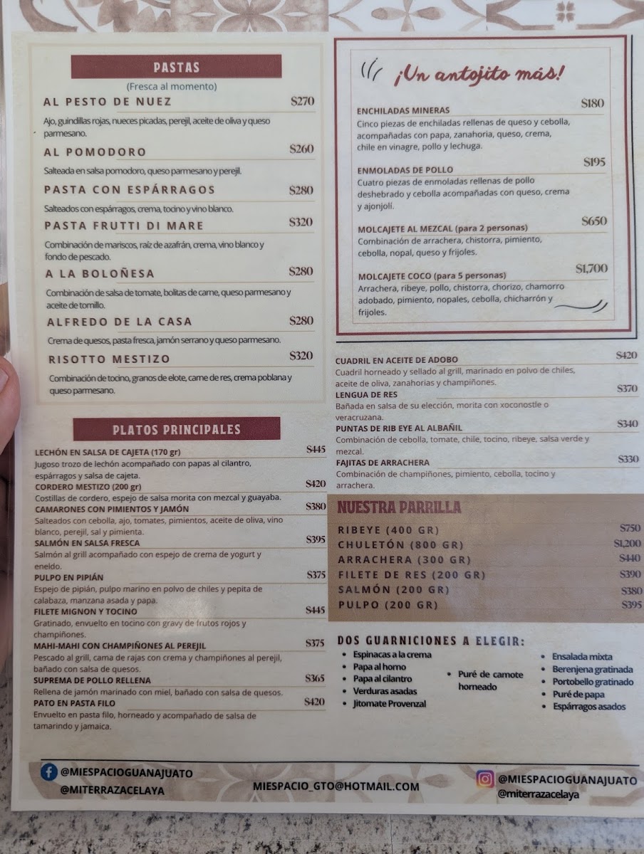 Mi Espacio Guanajuato Menu - Image 3